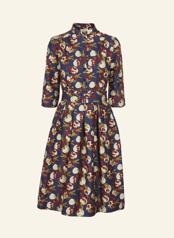 Elegant Wear Cynthia - Navy Damson Dress