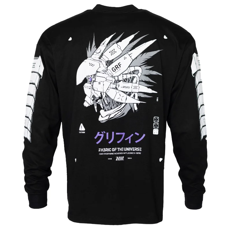 Relaxed Wear Griffin-0909 Black Long Sleeve T