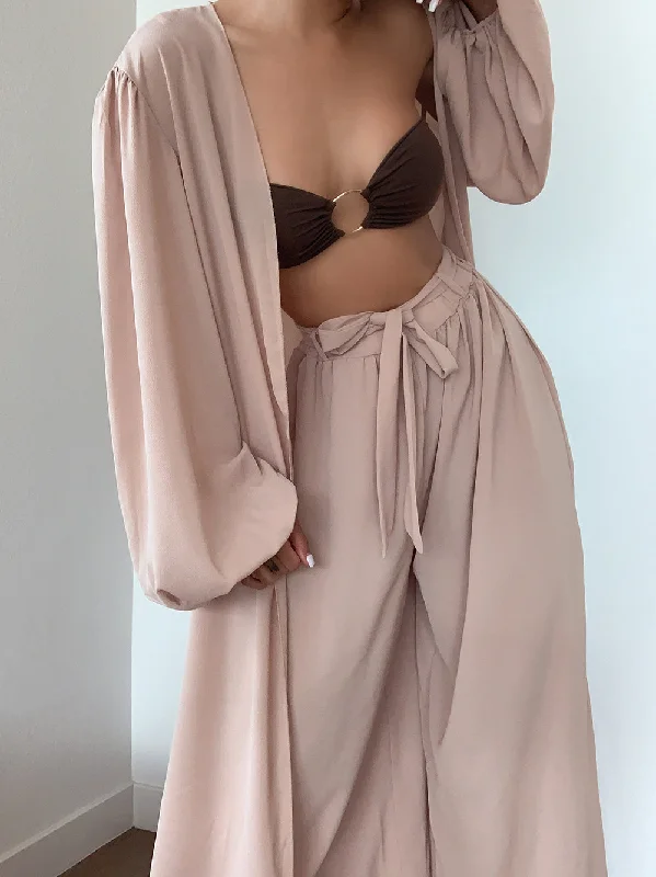 Comfortable Outfits TERANE Kimono & Pants Set