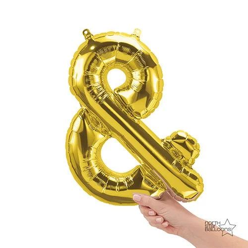 Effortless Style 16 inch AMPERSAND - GOLD (AIR-FILL ONLY)