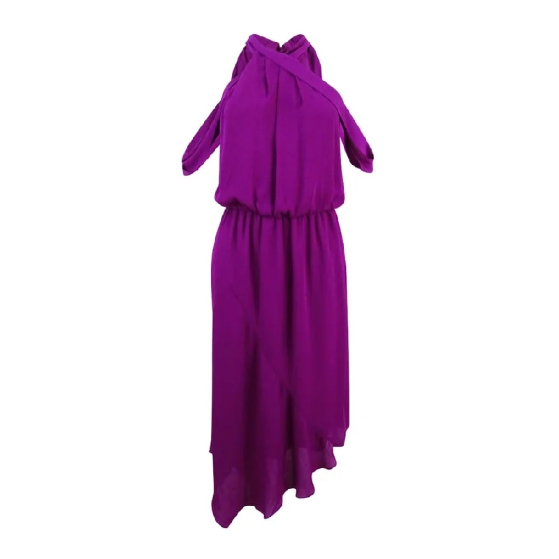 Relaxed Fit Rachel Roy Women's Cold-Shoulder Midi Dress
