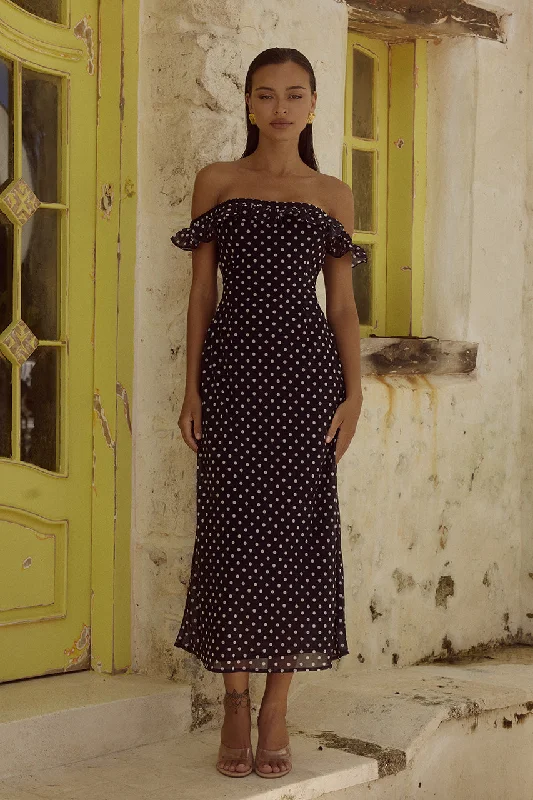 Outdoor Trend LAYANA MIDI DRESS - BLACK/WHITE