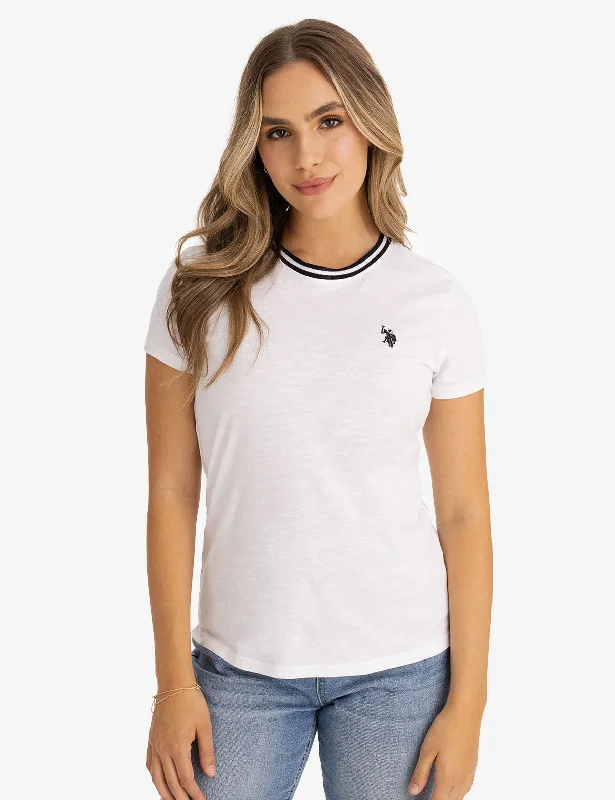 Sports And Leisure RINGER NECK TRIM T-SHIRT
