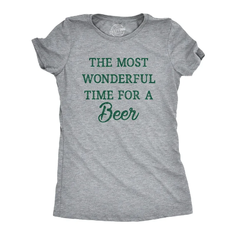 Denim Design The Most Wonderful Time For A Beer Women's T Shirt