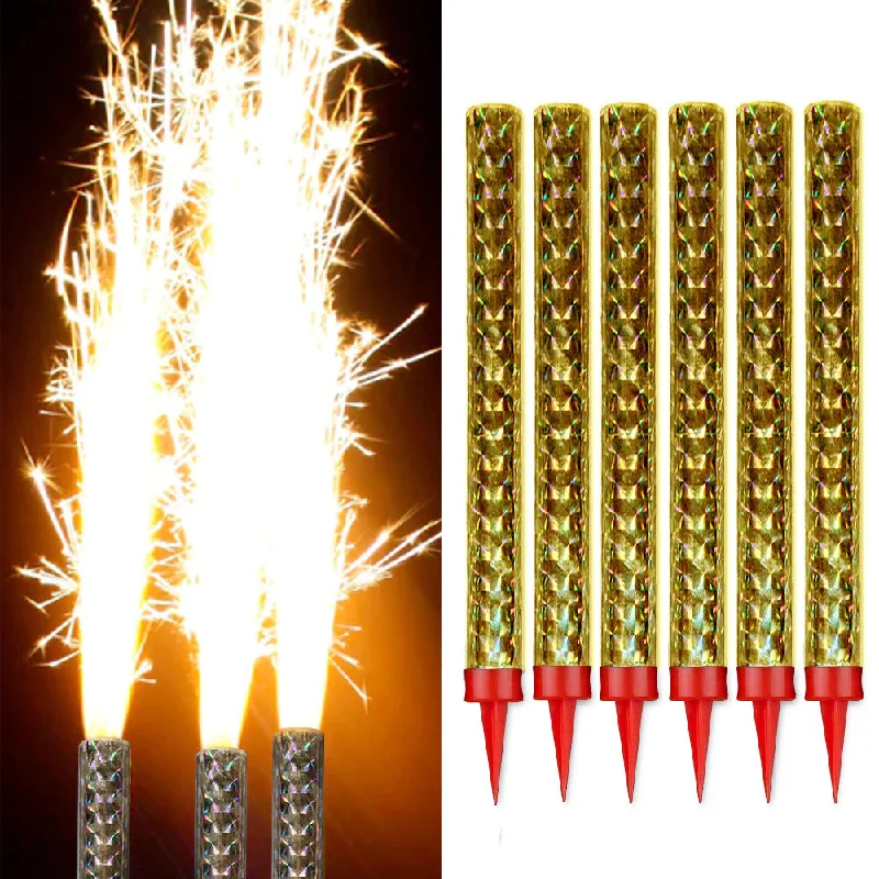 Refreshing Design CAKE SPARKLER PARTY CANDLES - LARGE (6 PK)