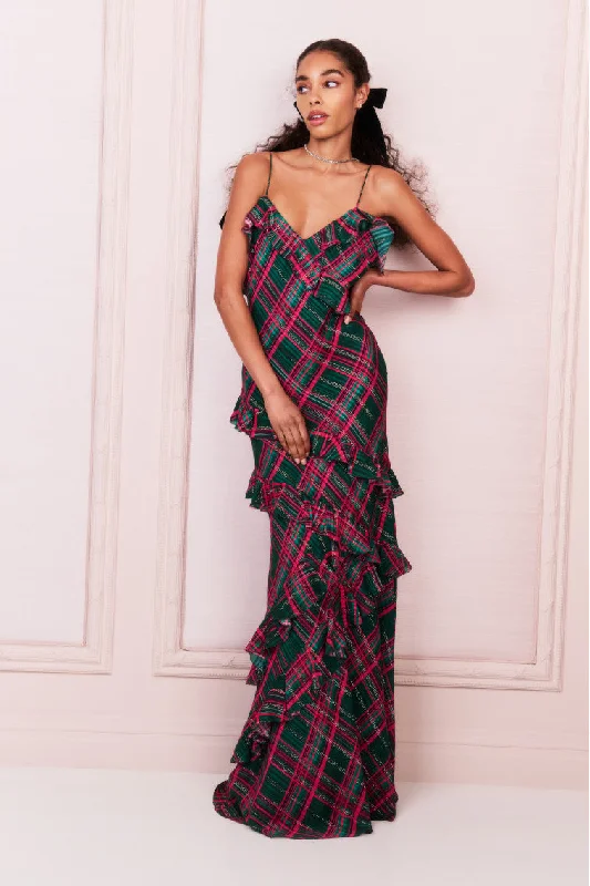Unique Fashion Rialto Silk Tartan Dress