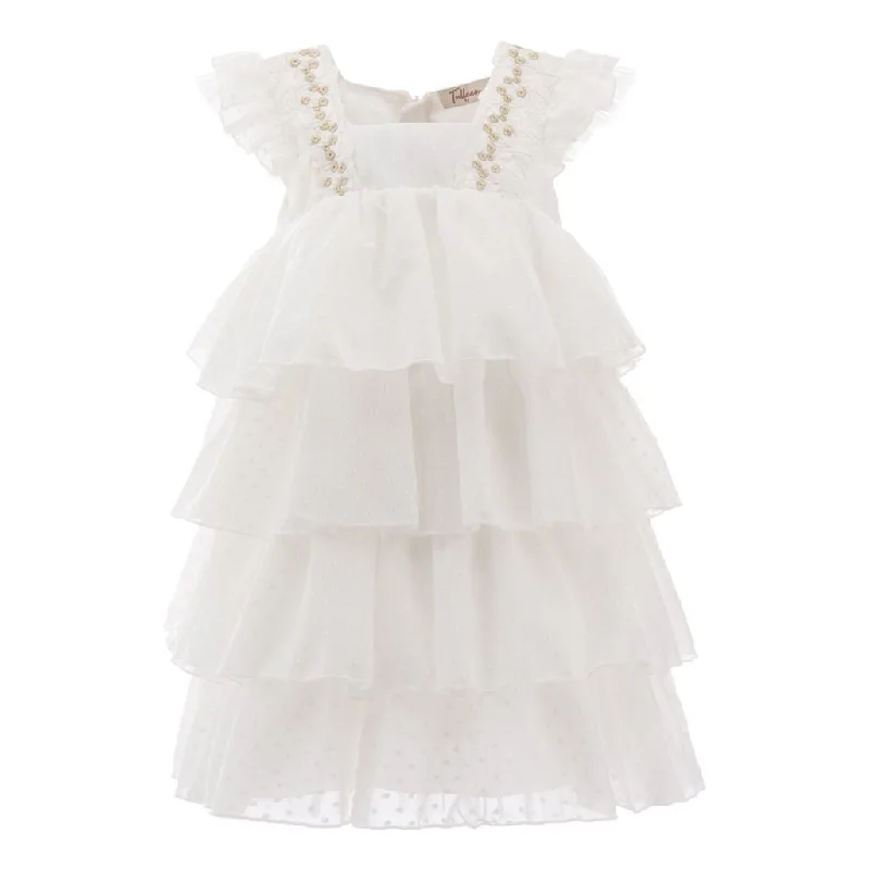 Celebrity Style White La Posada Ruffle Dress