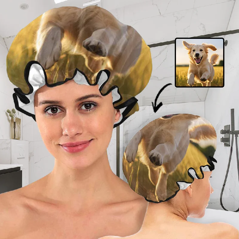 Fashionable And Versatile Custom Your Photo Shower Cap Waterproof Hat