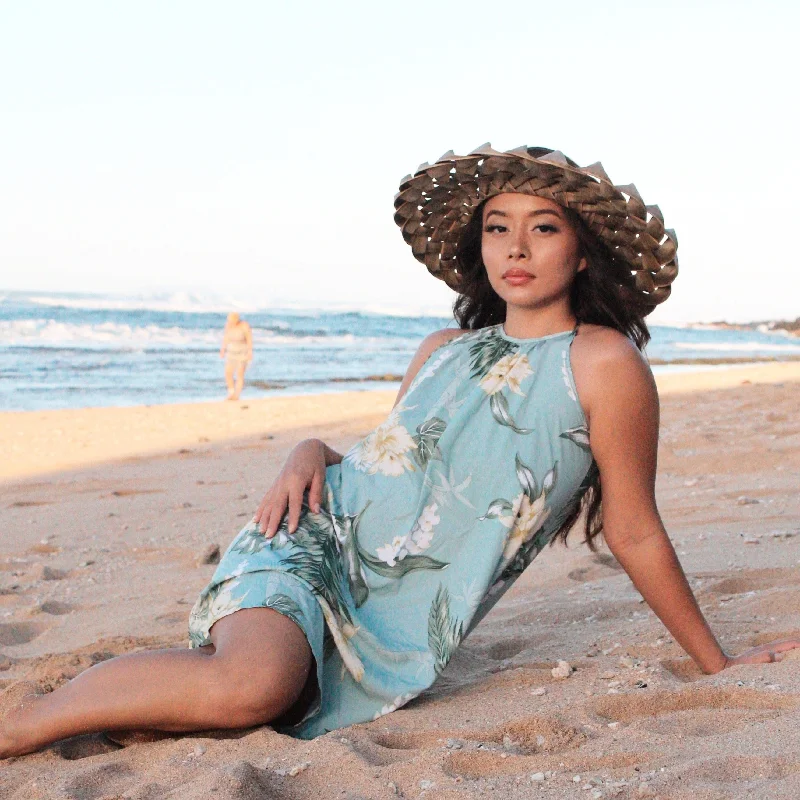 Smart Casuals Bamboo Ginger Halter Dress, Made in Hawaii