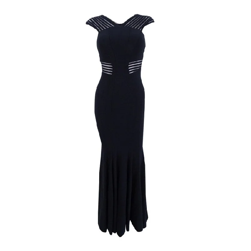 Casual Comfort Betsy & Adam Women's Illusion Stripe Mermaid Gown
