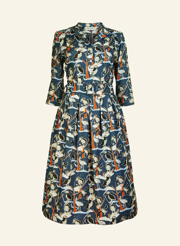 Nightclub Style Cynthia Dress - Blue Puffin