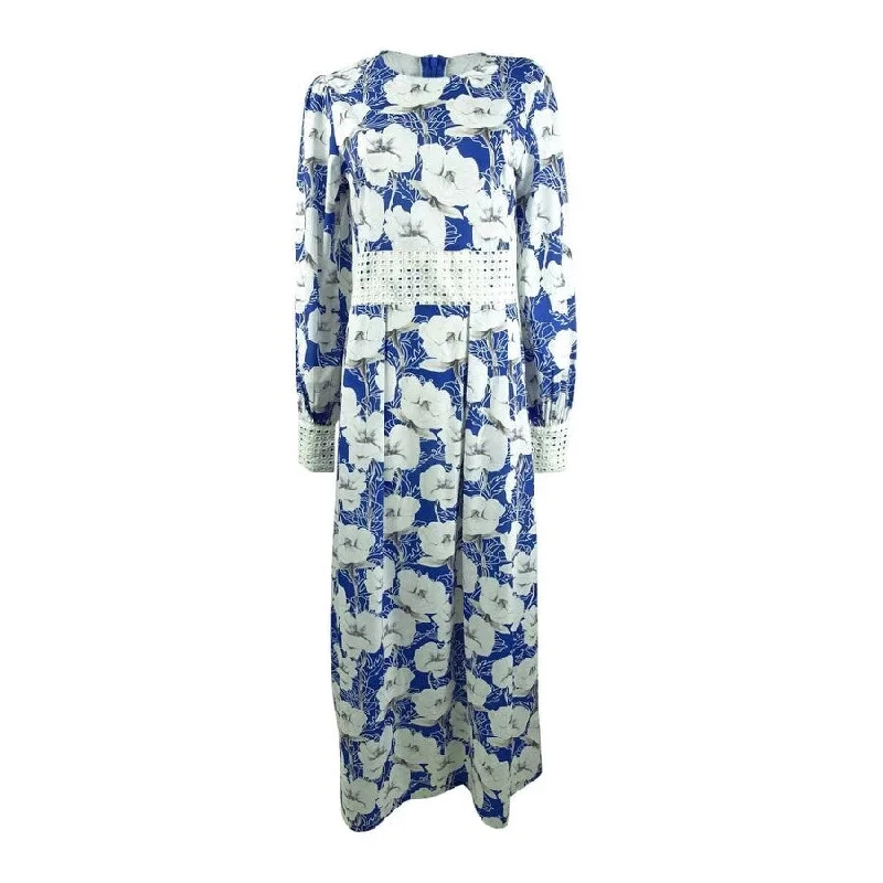 Cool Breeze At Night Verona Collection Women's Carina Printed Maxi Dress (S, Royal Blue)