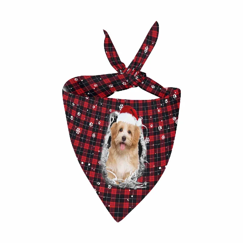Easy Chic Custom Face Christmas Pet Bandana