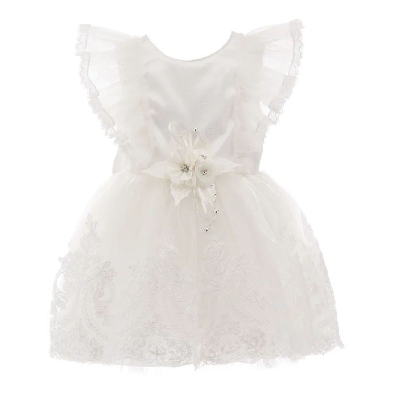 Ultra-lightweight White Shire Bow Dress