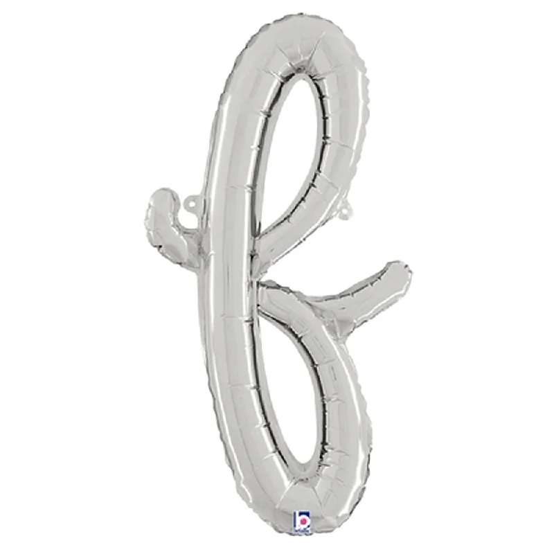Breathable Style 24 inch SCRIPT LETTER F SILVER (AIR-FILL ONLY)