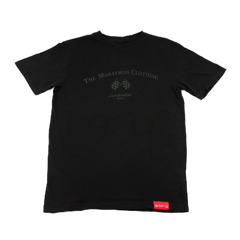 Cool Style Victory Flags T-shirt - Black/Black