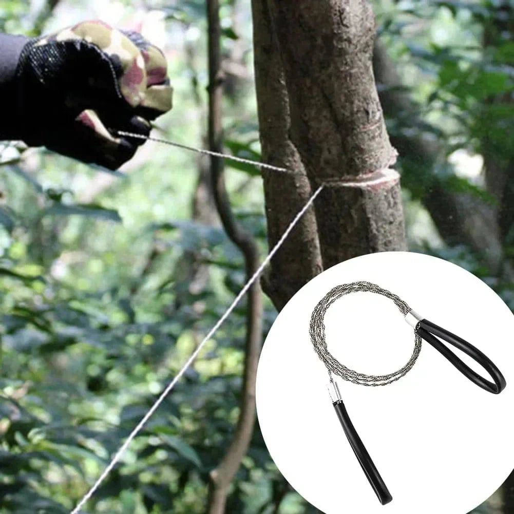 Elegant And Charming Portable Stainless Steel Wire Saw with Finger Handle Outdoor Camping Hiking Pocket Manual Cutting Chain Saws Survive Tool