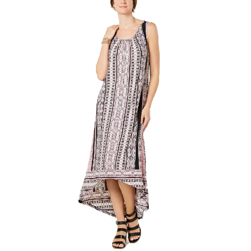 Sporty Comfort Style & Co Women's Printed High-Low Maxi Dress Antique Aztec Size Medium - Multi Sporty Comfort Style & Co Women's Printed High-Low Maxi Dress Antique Aztec Size Medium - Multi