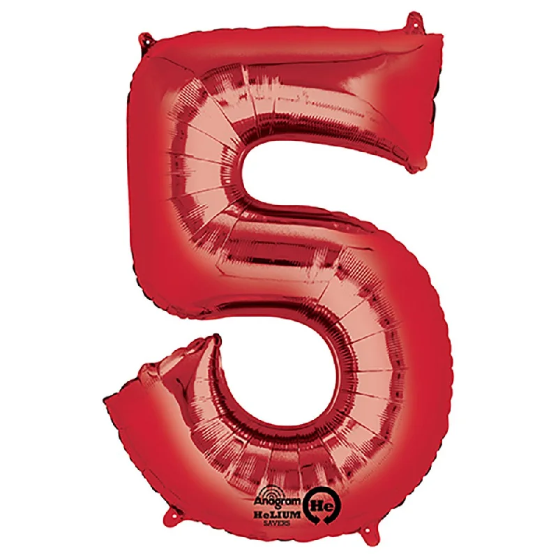 Comfy Chic 34 inch NUMBER 5 - ANAGRAM - RED