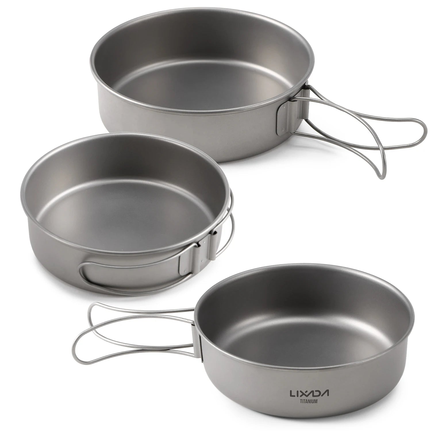 Simple Design Lixada Titanium Bowls Ultralight Titanium Dinner Bowl Pan Foldable Handles Camping Tableware Outdoor Camping Traveling Supplies Simple Design Lixada Titanium Bowls Ultralight Titanium Dinner Bowl Pan Foldable Handles Camping Tableware Outdoor Camping Traveling Supplies