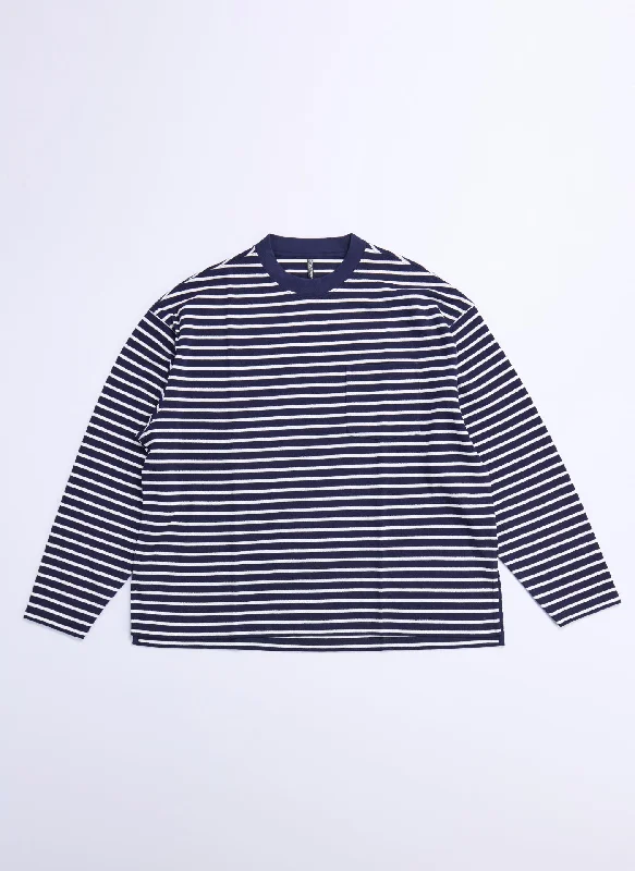 Feminine Charm Jacquard Long Sleeves Border Top (T-06)