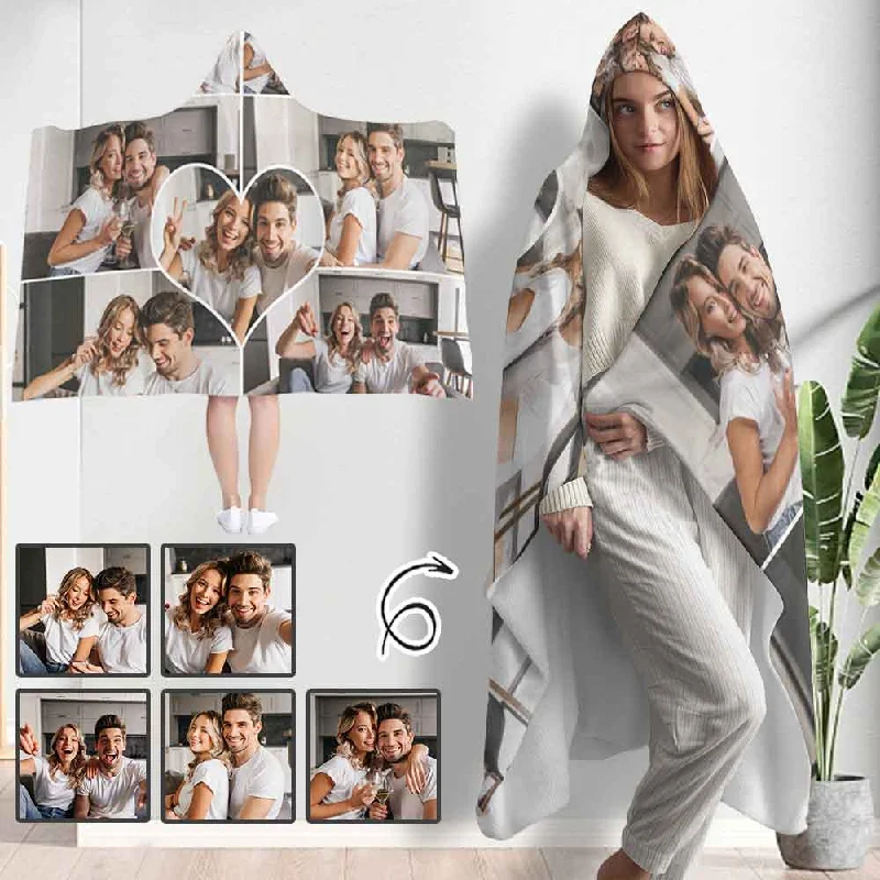 Celebrity Style Custom Seamless Photo Cape Hooded Blanket Shawl Blanket For Couple Valentine's Day Gifts Celebrity Style Custom Seamless Photo Cape Hooded Blanket Shawl Blanket For Couple Valentine's Day Gifts