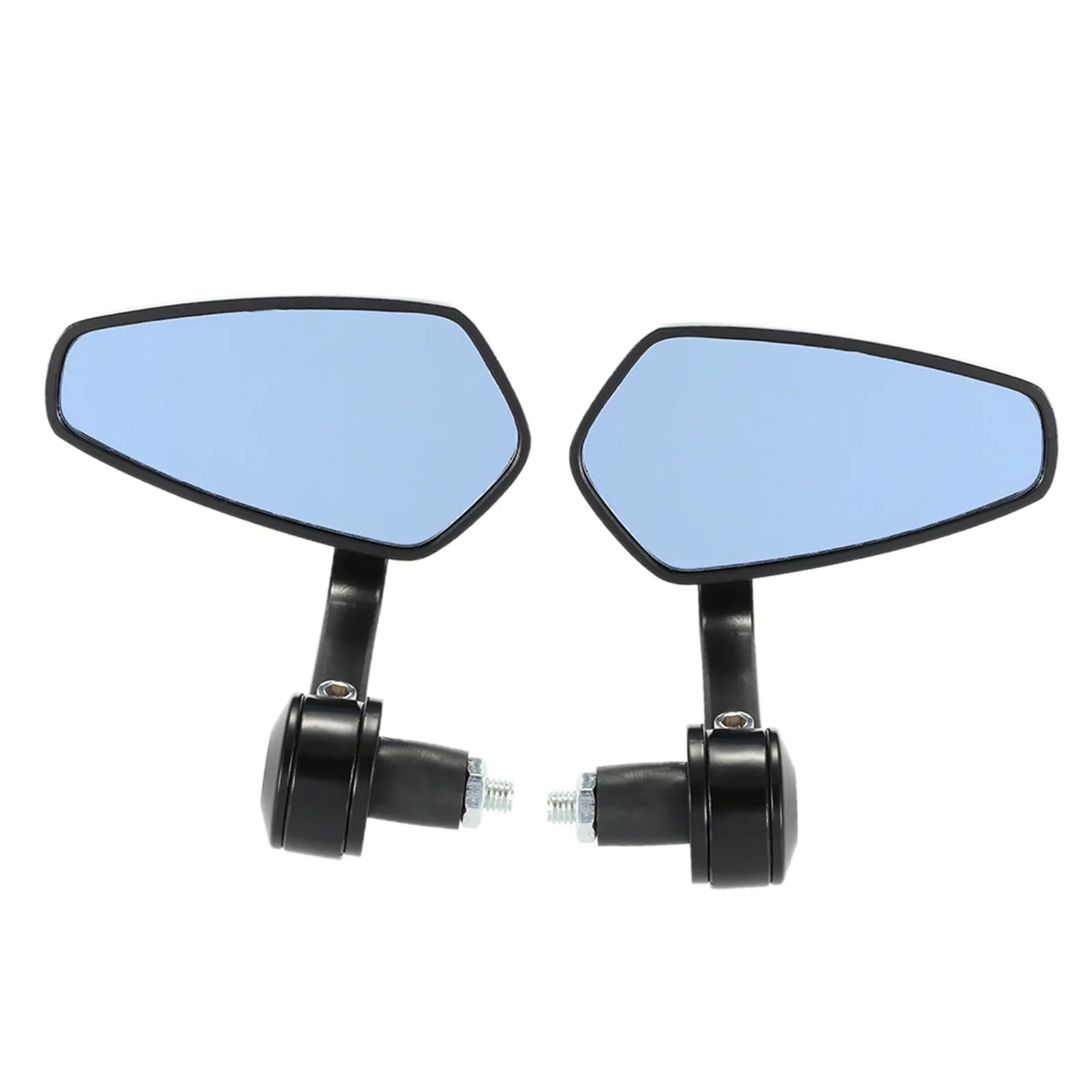 Advanced Design 1 Pair of Motorcycle End Bar Rearview Mirror Universal 7/8" Handle Bar 360°Swivel & Angle Adjustable Side View Mirrors Advanced Design 1 Pair of Motorcycle End Bar Rearview Mirror Universal 7/8" Handle Bar 360°Swivel & Angle Adjustable Side View Mirrors
