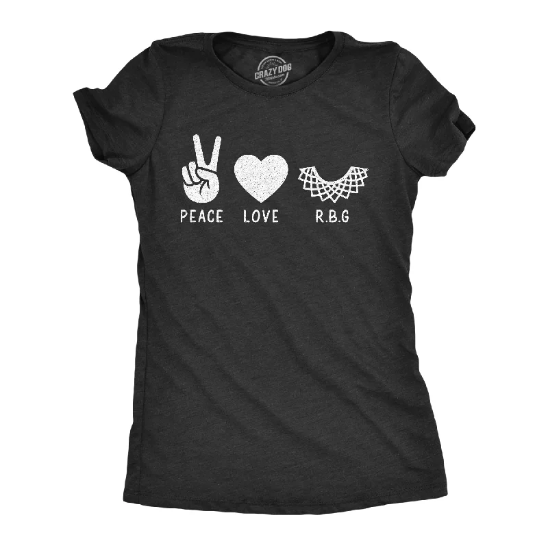Editorial Design Peace Love RBG Women's T Shirt