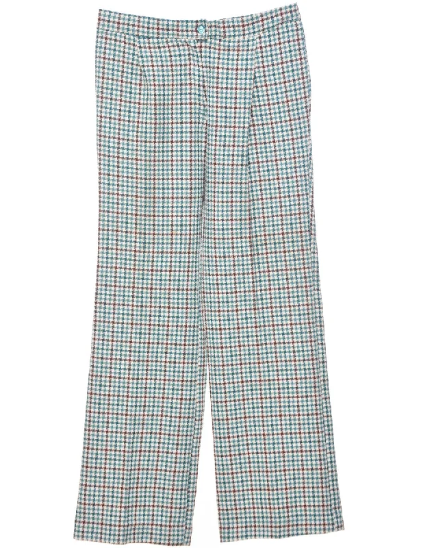 Relaxed Style Sears Checked Pattern Trousers - W31 L30