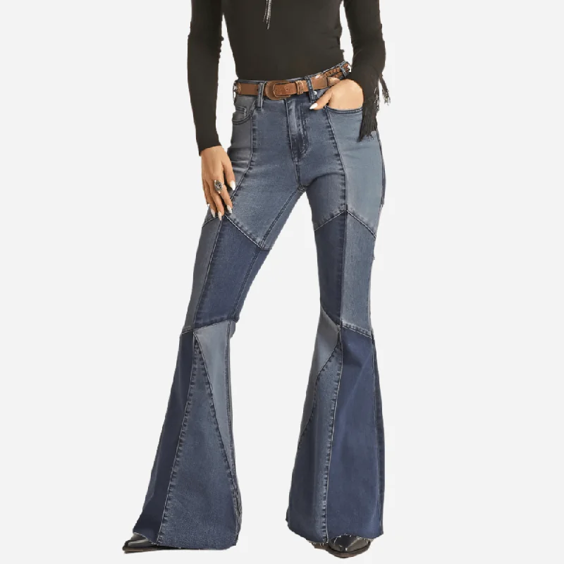 Design Must-have Rock and Roll Denim High Rise Bell Bottom Jean