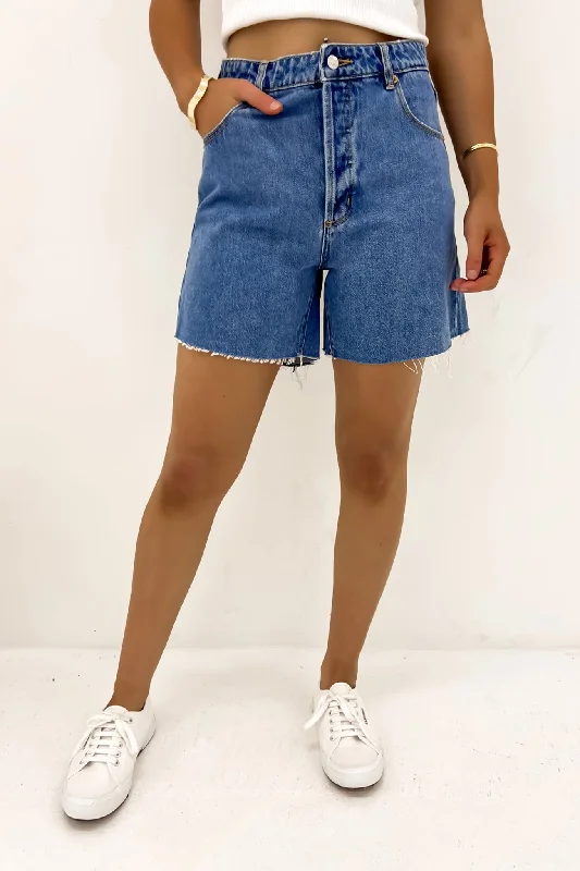 Fashionable In The Times 90's Relaxed Short River Blue