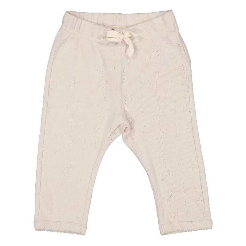 Diamond Series Pitti Pointelle Rib Leggings in Vanilla by MarMar Copenhagen - Last Ones In Stock - 2-9 Months