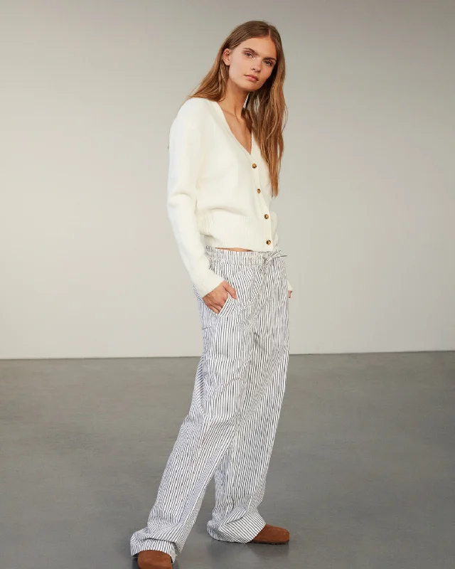 Chic Outfits ABIGAILESW TROUSERS - Dark Blue striped