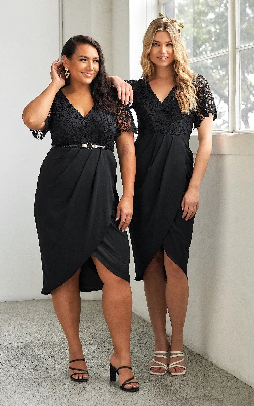 Comfortable Fashion Looks Anderson Midi Dress - Black