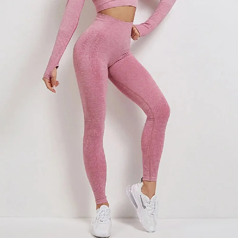 Quality Tailoring Seamless High Waist Yoga Pants with Energy Dotted Pattern