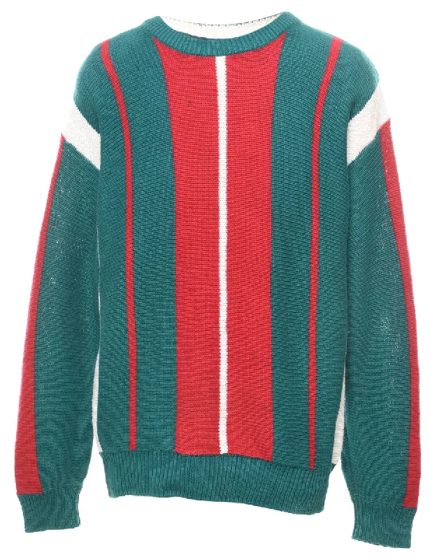 Comfortable Fashion Striped Jumper - M