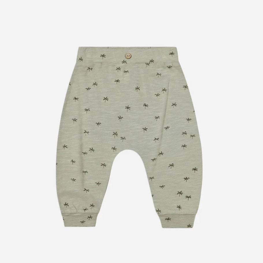 Nightclub Style Rylee + Cru Kids Baby Unisex SLOUCH PANT - PALM TREES
