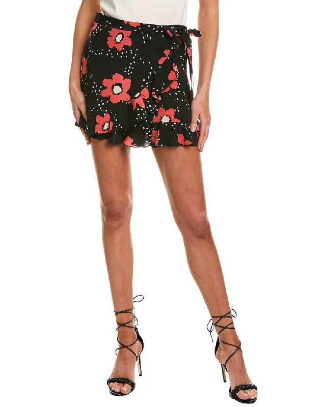Noble And Elegant RED Valentino Ruffle Silk Short
