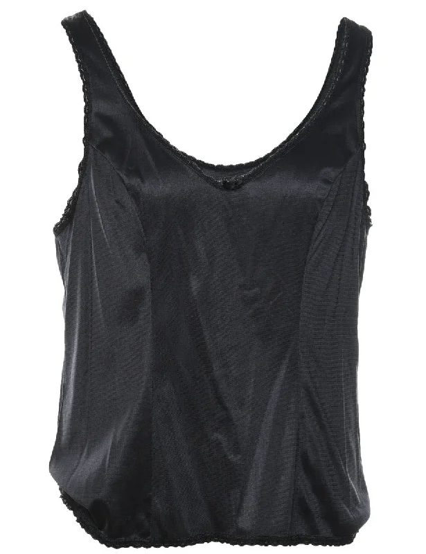 Soft Textures Shiny Classic Black Slip - M