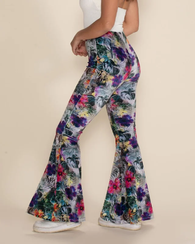 Effortless Dressing Women's Velvet Flare Pant | Safari Garden