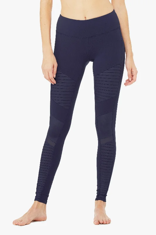 Modern Tailoring Moto Legging - Rich Navy/Rich Navy Glossy