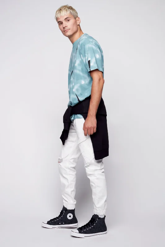 Light And Breathable COHEN - 5 Pocket Cargo Jogger - White