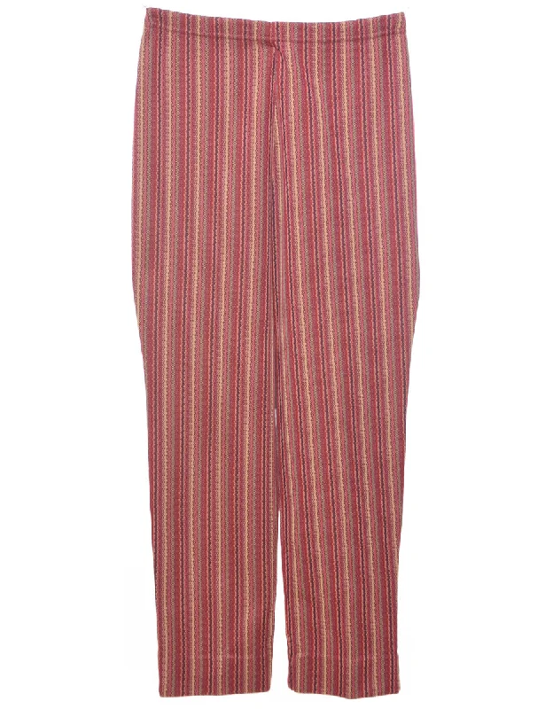 Cozy Pants Striped Pattern Trousers - W30 L28