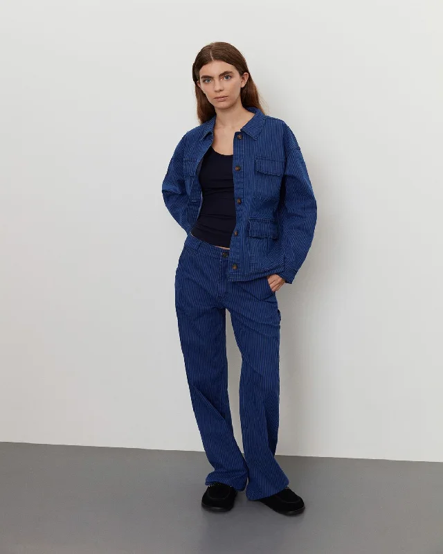 Fresh Comfort GITTESW TROUSERS - Cobalt Striped