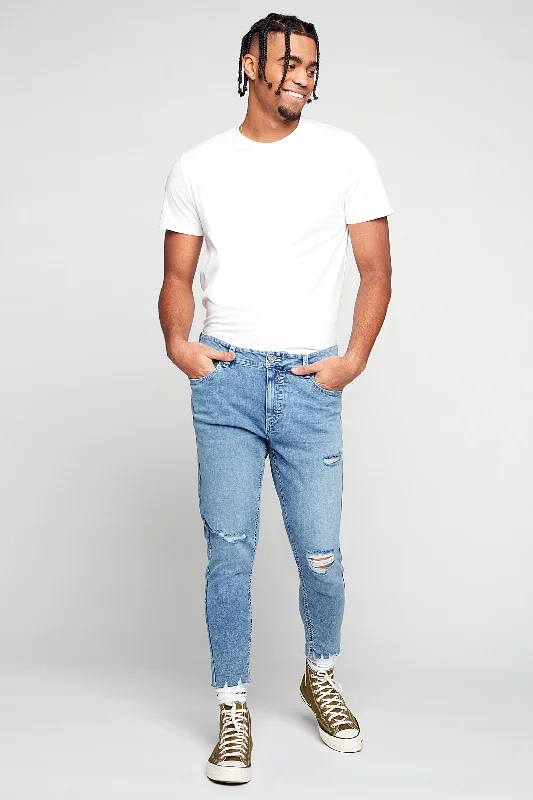 Versatile Items 5 Pocket Cropped Slim Fit Jeans - Vintage Bleach