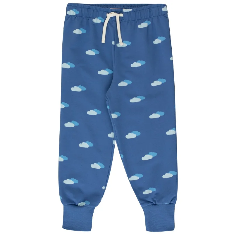 Spring Fashion TINYCOTTONS Kids CLOUDS SWEATPANT in Night Blue/Pastel Blue