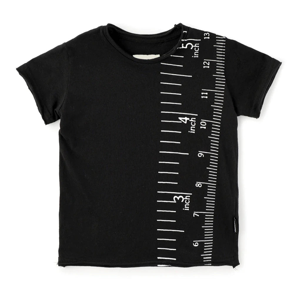 Personalized Design Nununu Kids MEASURING BAND T-Shirt -Black