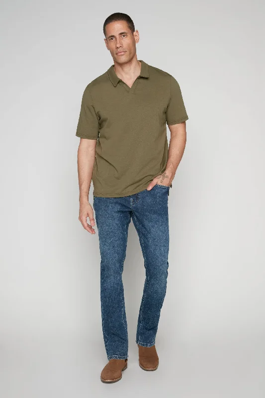 Comfortable Jeans ALLAN (3011 Series) - Classic 5 Pocket Bootcut Jean - Dark Blue Acid Wash Comfortable Jeans ALLAN (3011 Series) - Classic 5 Pocket Bootcut Jean - Dark Blue Acid Wash