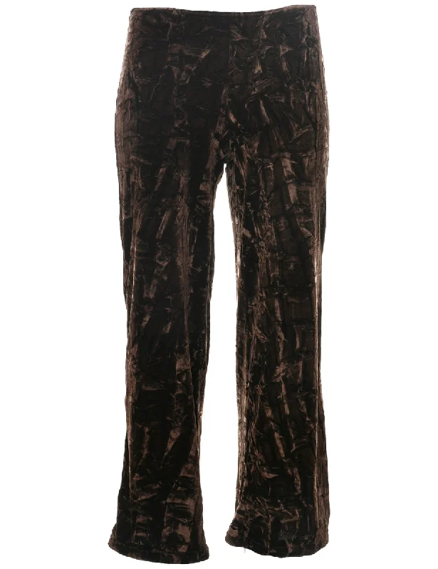 Relaxed Tops Velvet Fabric Trousers - W25 L26