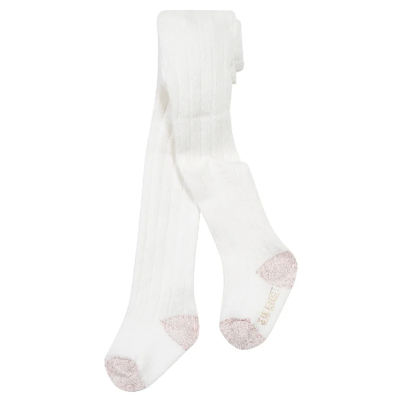 Fashionable And Versatile Jean Bourget Kids Girl Lurex Maroon Tights in White